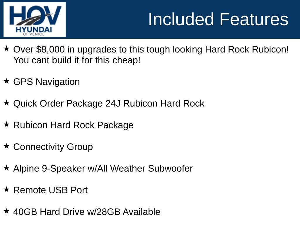 2016 Jeep Wrangler Unlimited Rubicon Hard Rock