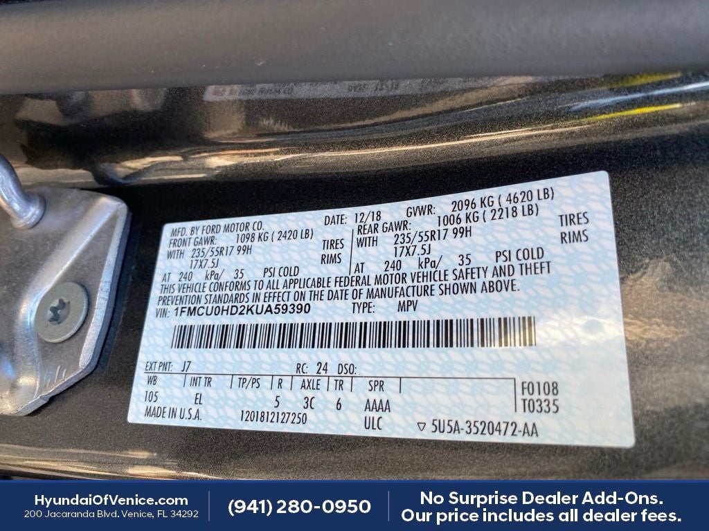 2019 Ford Escape SEL