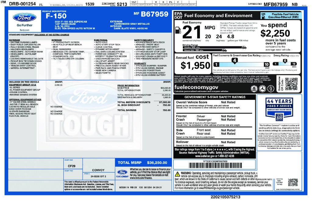 2021 Ford F-150 XL