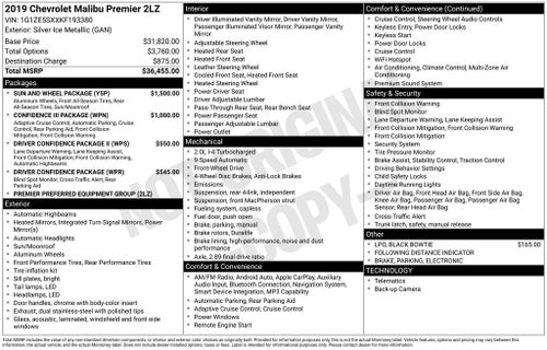 2019 Chevrolet Malibu Premier