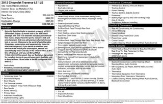2012 Chevrolet Traverse LS
