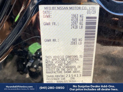 2019 Nissan Altima 2.5 S