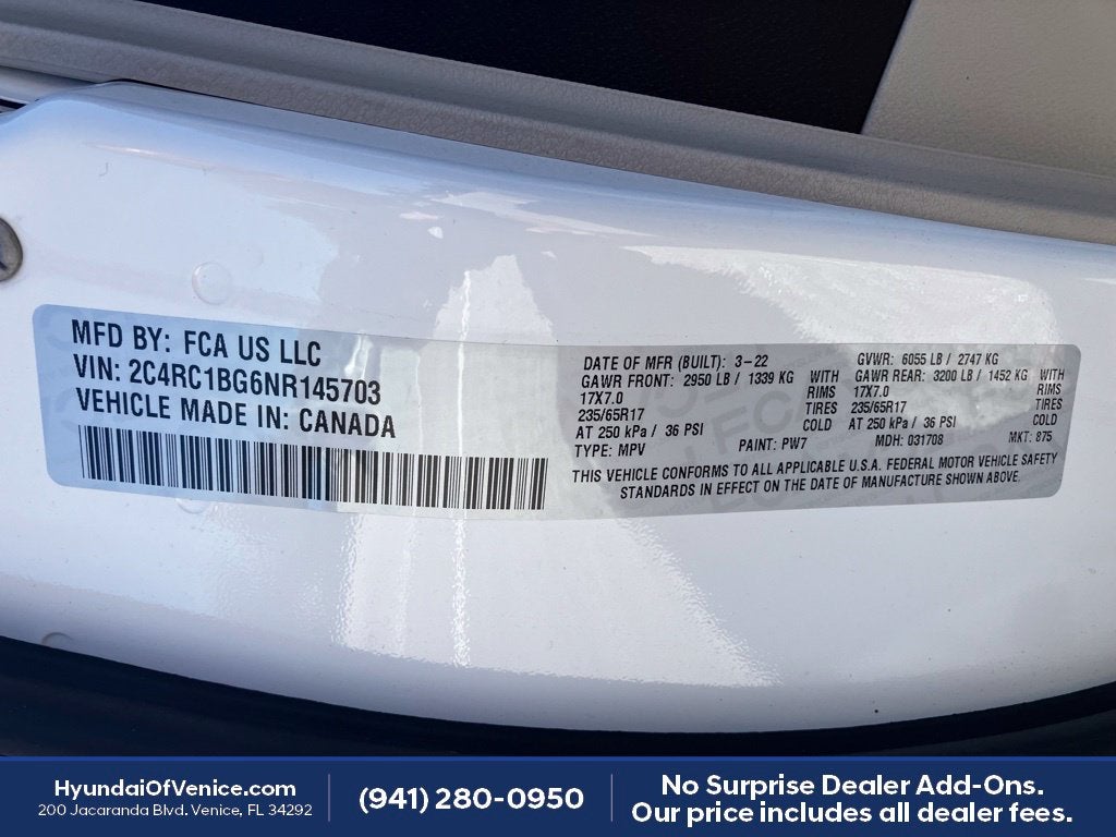 2022 Chrysler Pacifica Touring L