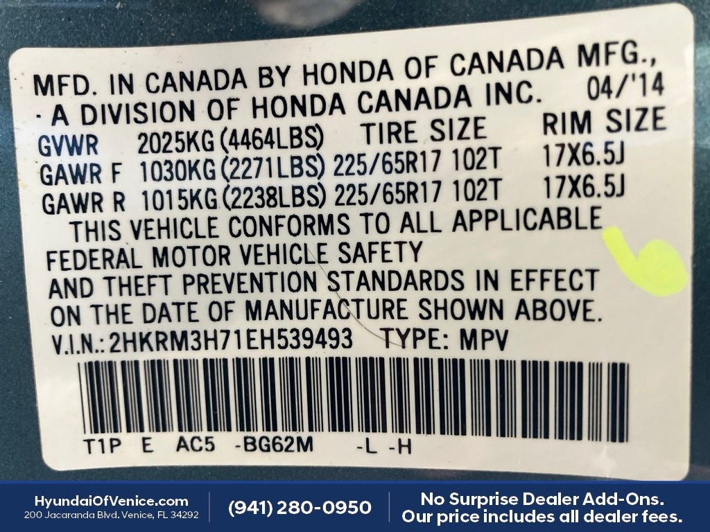 2014 Honda CR-V EX-L