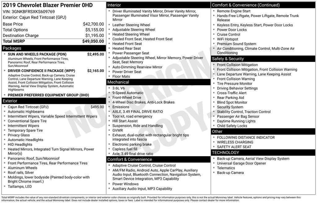 2019 Chevrolet Blazer Premier