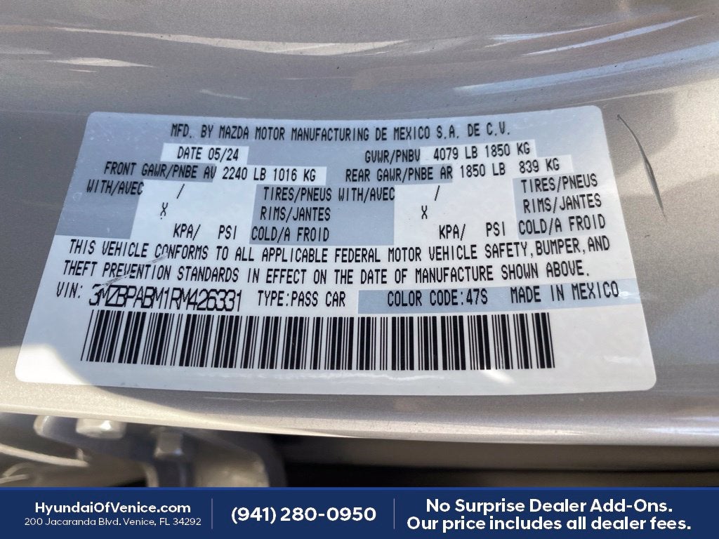 2024 Mazda Mazda3 2.5 S Select Sport