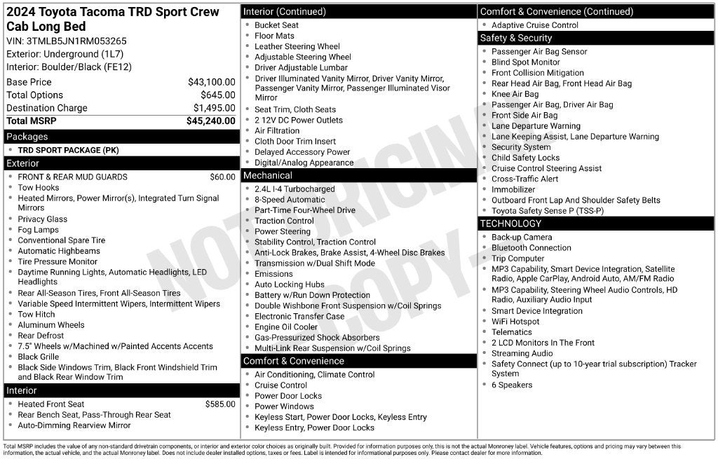 2024 Toyota Tacoma TRD Sport