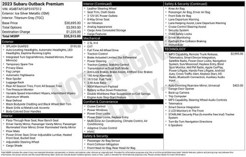 2023 Subaru Outback Premium