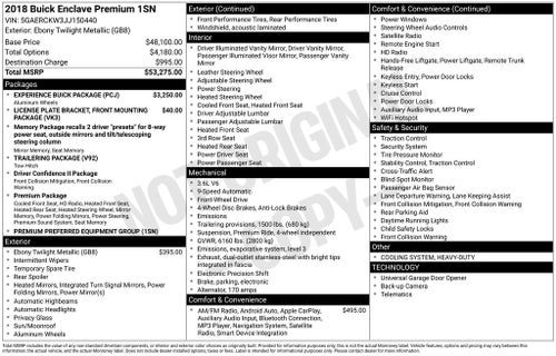 2018 Buick Enclave Premium Group