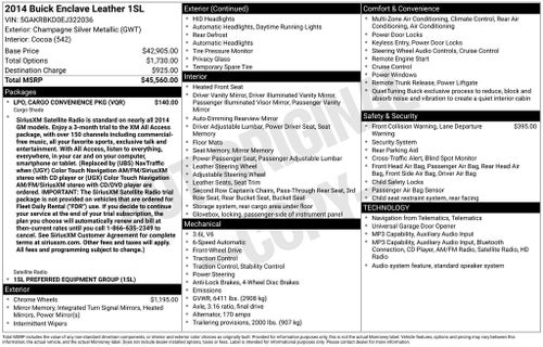 2014 Buick Enclave Leather Group