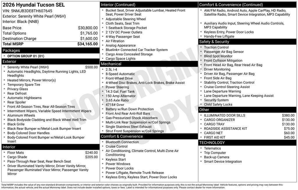 2026 Hyundai TUCSON SEL