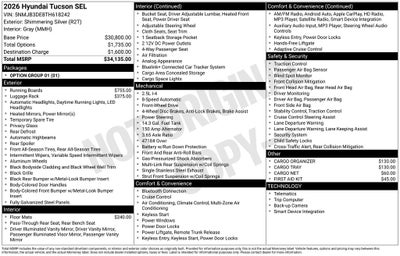 2026 Hyundai TUCSON SEL