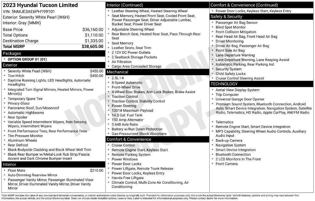 2023 Hyundai TUCSON Limited