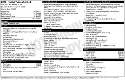 2025 Hyundai TUCSON Limited
