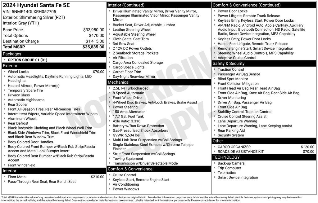 2024 Hyundai SANTA FE SE