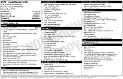 2026 Hyundai SANTA FE SEL
