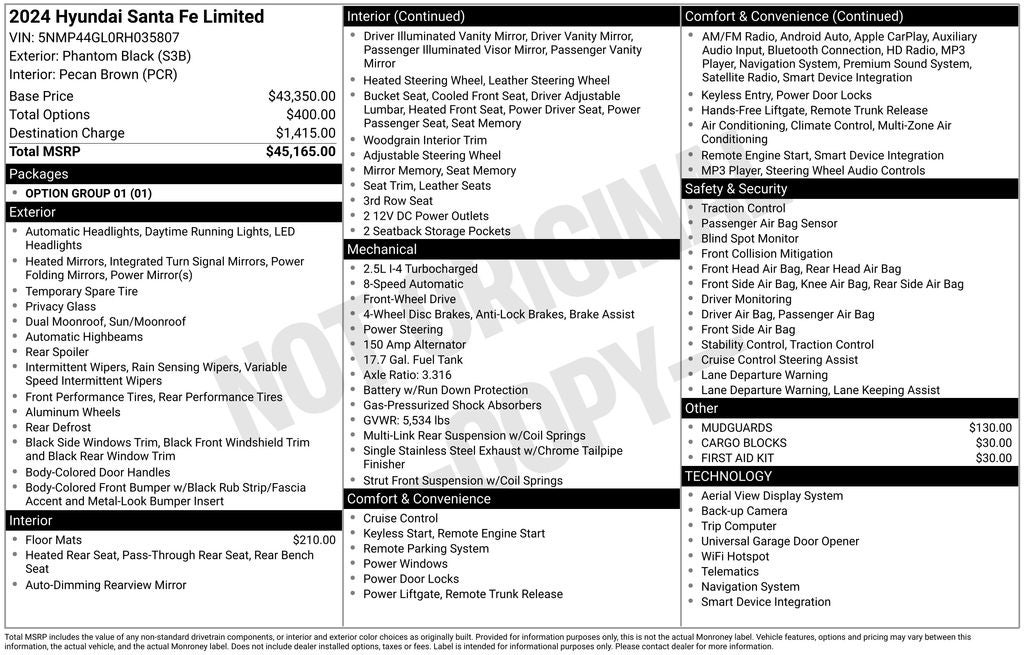 2024 Hyundai SANTA FE Limited
