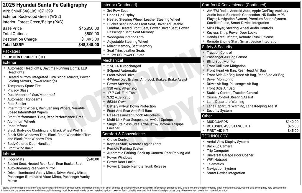2025 Hyundai SANTA FE Calligraphy