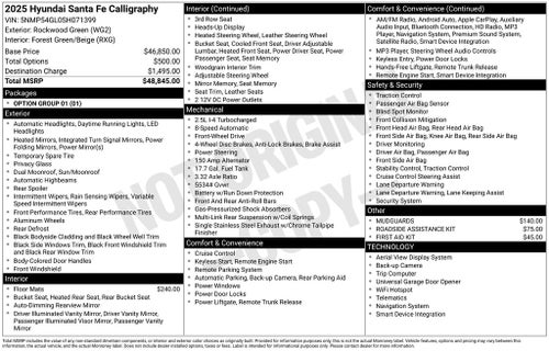 2025 Hyundai SANTA FE Calligraphy