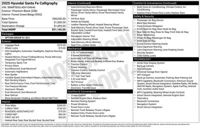2025 Hyundai SANTA FE Calligraphy