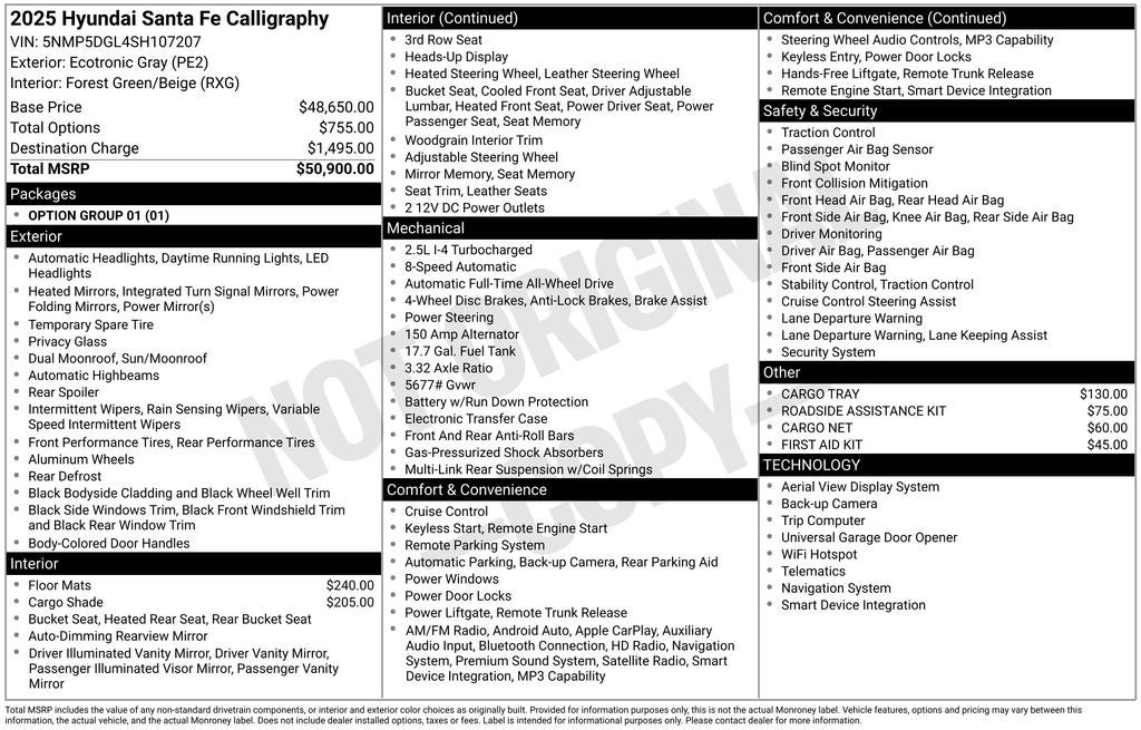 2025 Hyundai SANTA FE Calligraphy