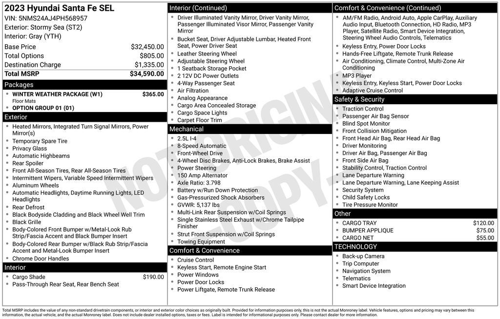 2023 Hyundai SANTA FE SEL
