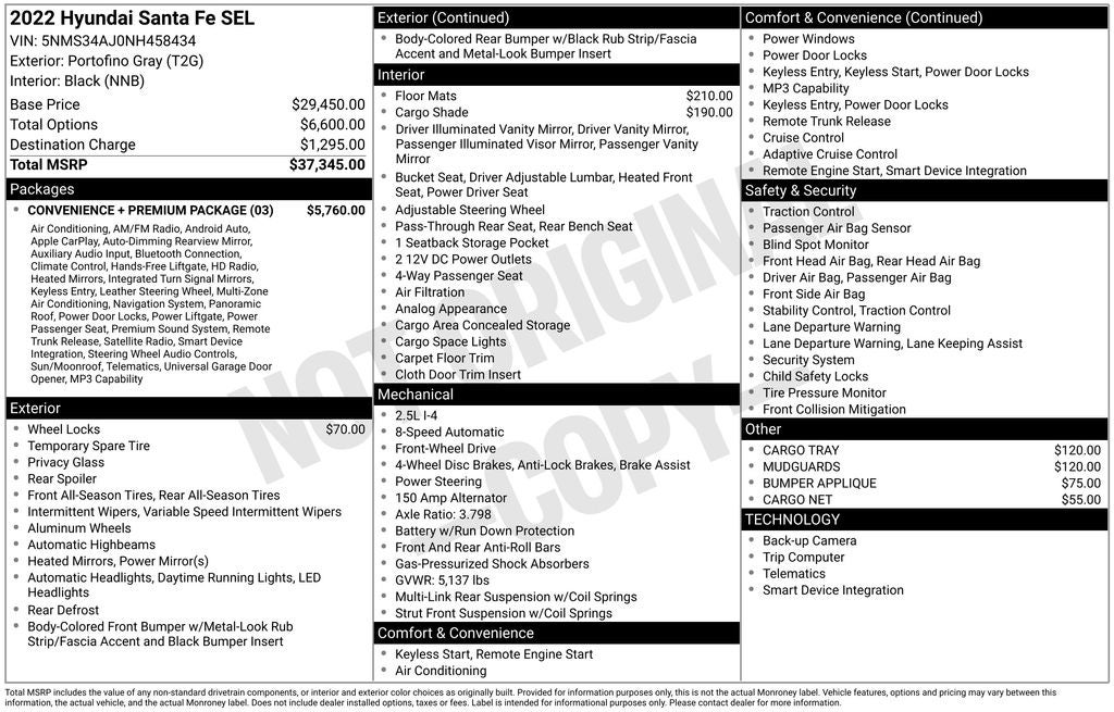 2022 Hyundai SANTA FE SEL Premium