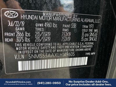 2020 Hyundai SANTA FE Limited