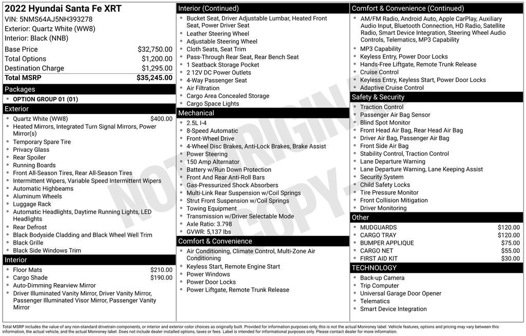 2022 Hyundai SANTA FE XRT