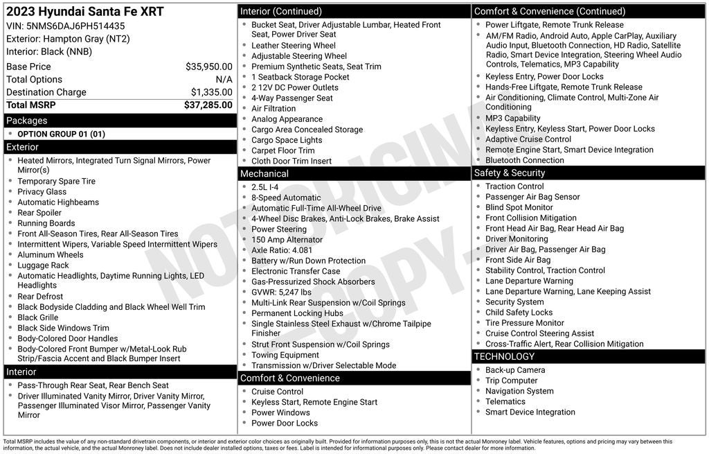 2023 Hyundai SANTA FE XRT