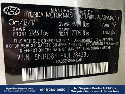 2018 Hyundai ELANTRA Limited