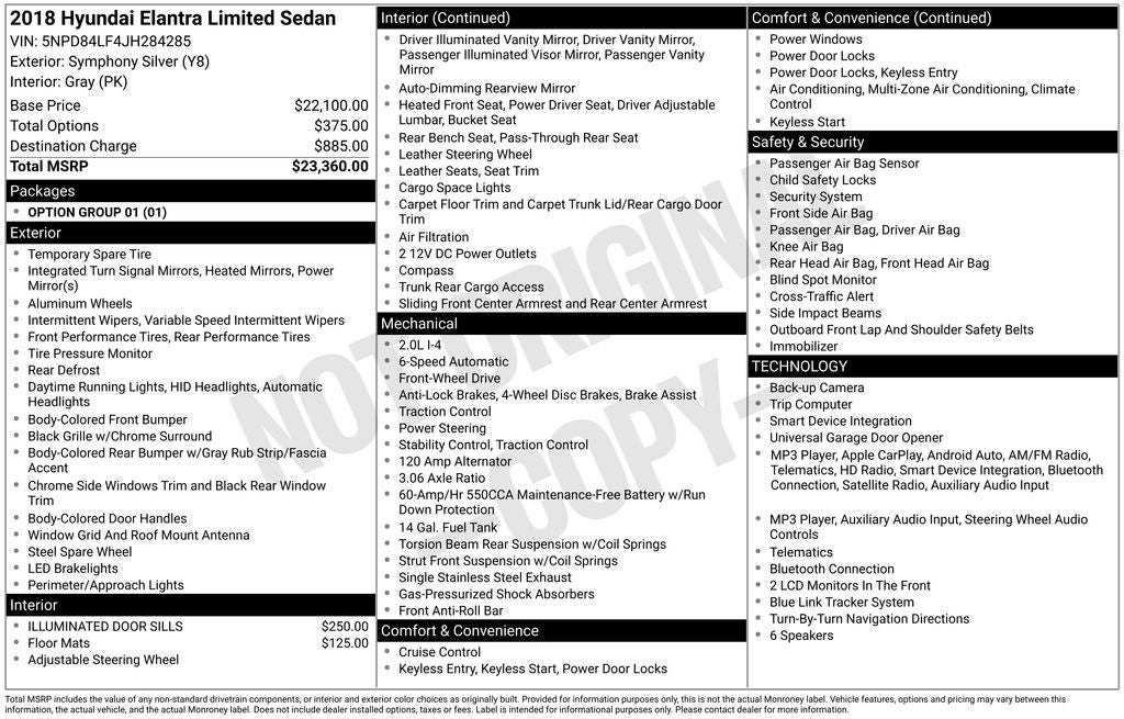 2018 Hyundai ELANTRA Limited
