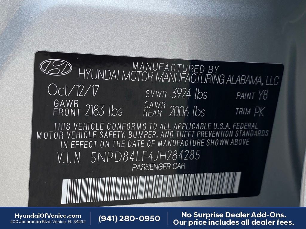 2018 Hyundai ELANTRA Limited