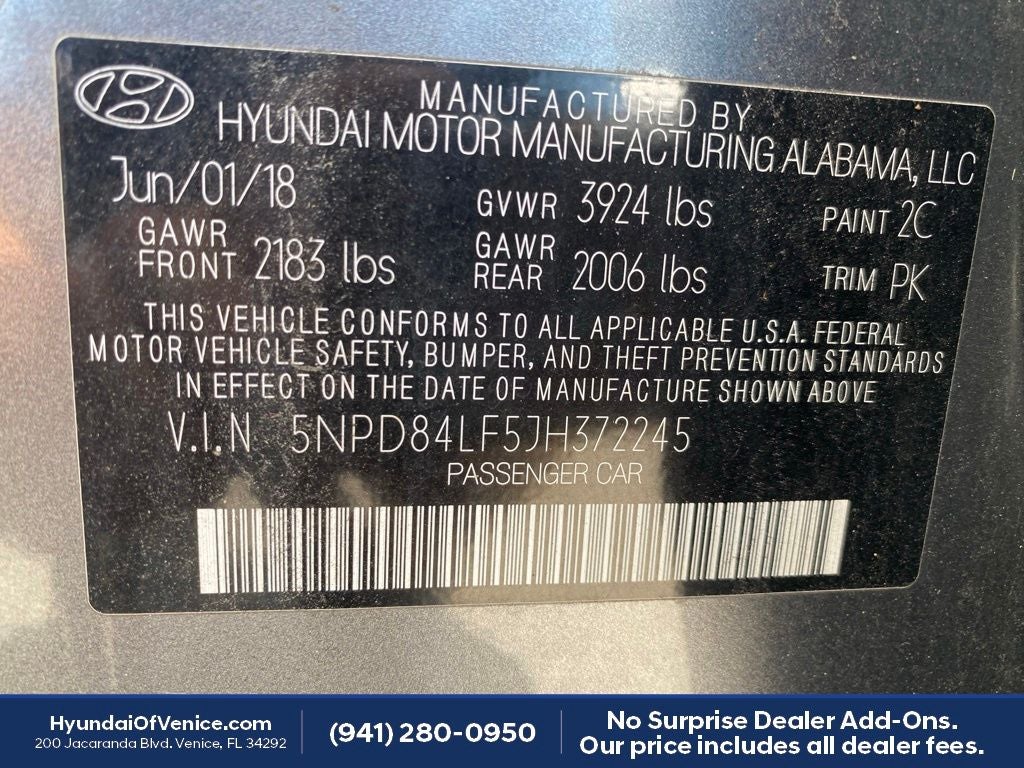 2018 Hyundai ELANTRA Value Edition