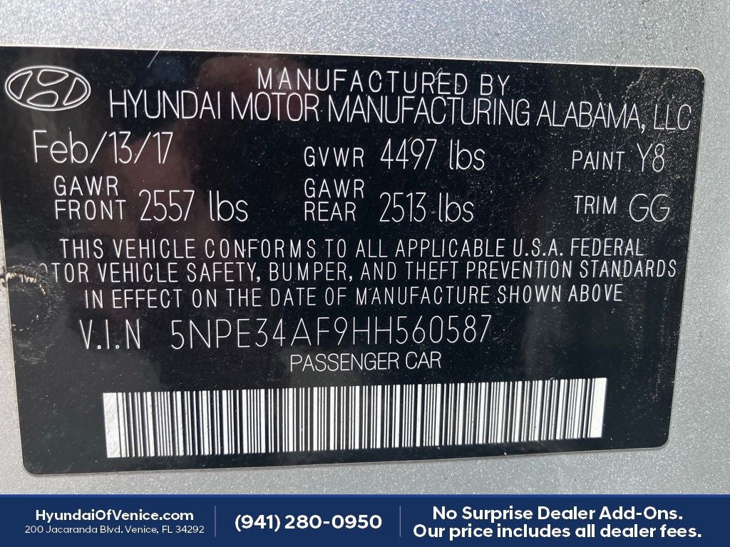 2017 Hyundai SONATA Limited