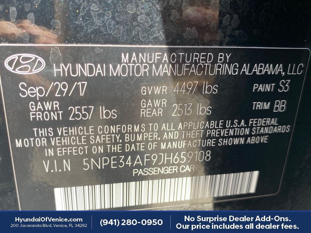 2018 Hyundai SONATA SEL