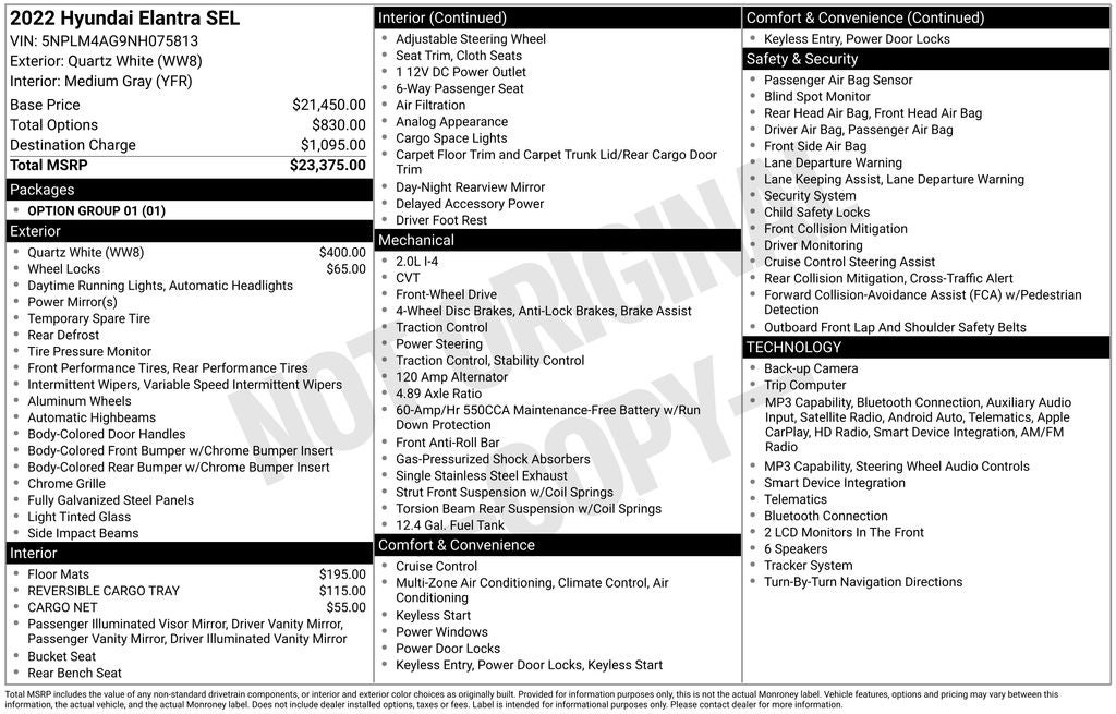2022 Hyundai ELANTRA SEL