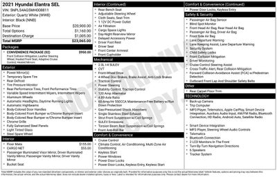 2021 Hyundai ELANTRA SEL