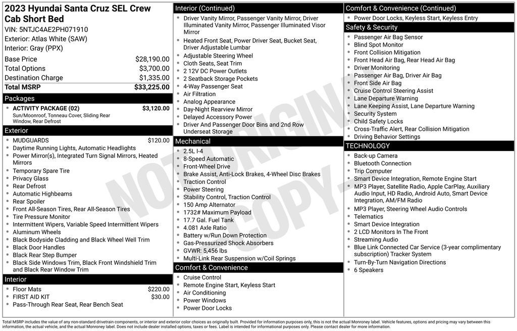 2023 Hyundai SANTA CRUZ SEL