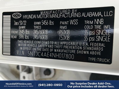 2022 Hyundai SANTA CRUZ SEL