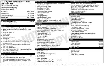 2023 Hyundai SANTA CRUZ SEL