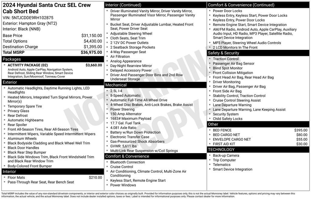 2024 Hyundai SANTA CRUZ SEL