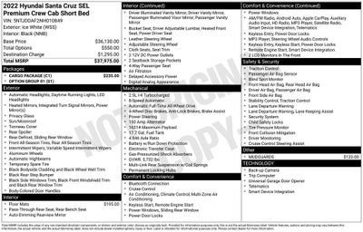 2022 Hyundai SANTA CRUZ SEL Premium