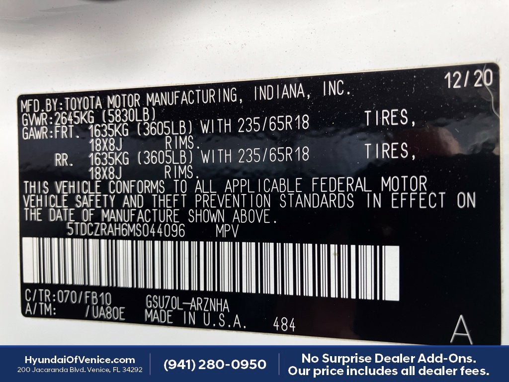 2021 Toyota Highlander L