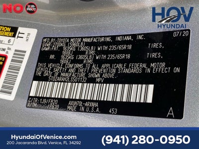 2020 Toyota Highlander Hybrid LE