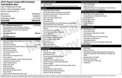 2016 Toyota Tundra SR5 4.6L V8