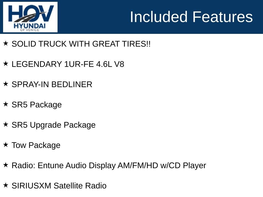 2016 Toyota Tundra SR5 4.6L V8
