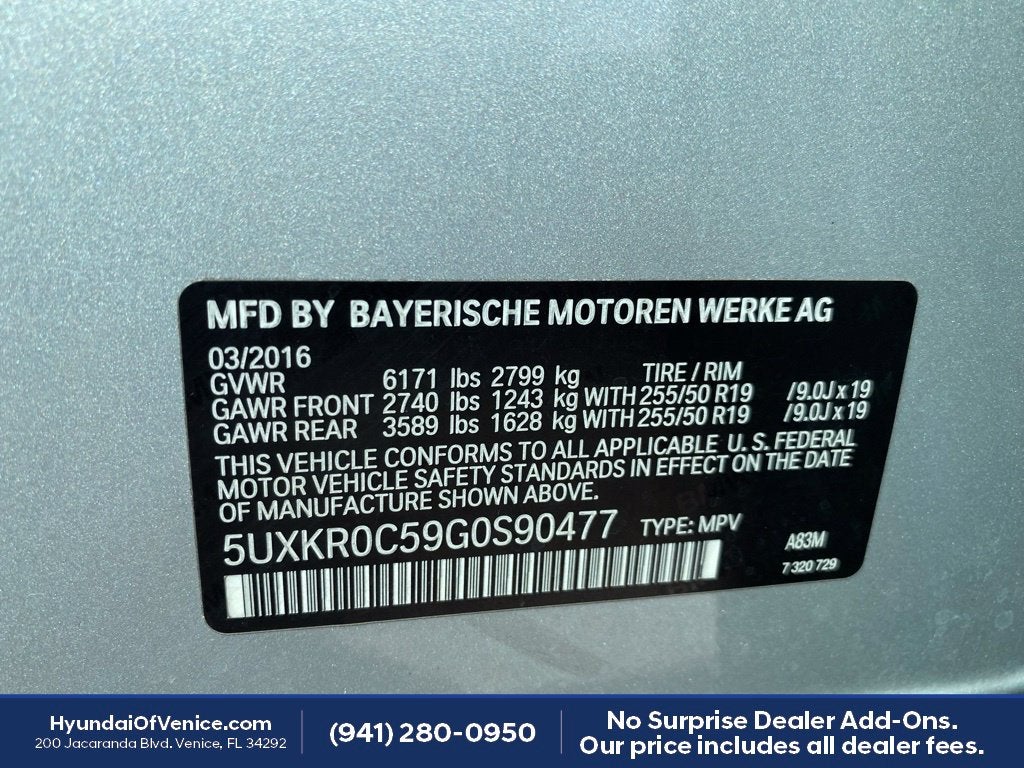 2016 BMW X5 xDrive35i