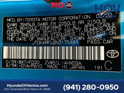 2022 Toyota Prius LE