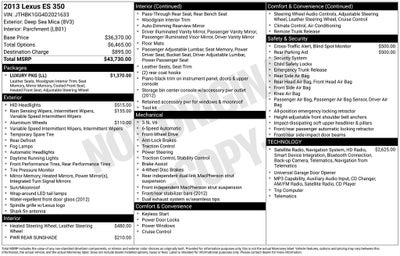2013 Lexus ES 350